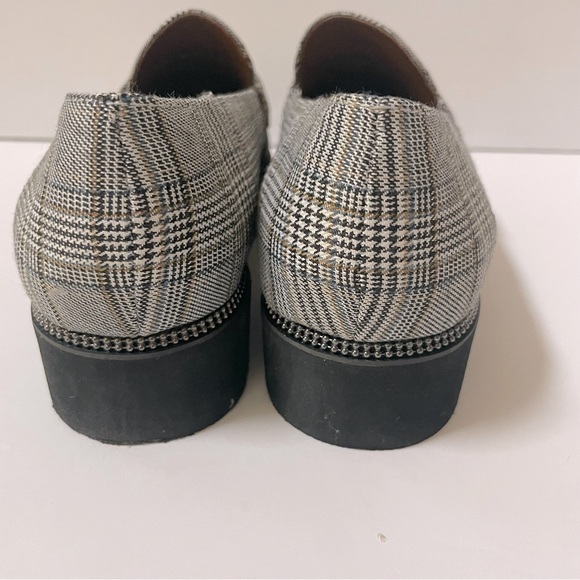 Franco Sarto Black and Gray Plaid Tassel Loafers - Picture 10 of 11
